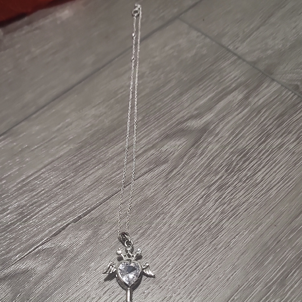 Handcrafted Celestial Heart Key Necklace - Picture 5 of 6